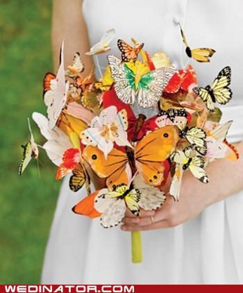 Brautstrauß aus Schmetterlingen