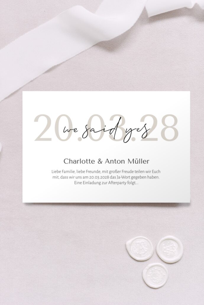 Heiratssprüche - Wir haben geheiratet - Hochzeitsplaza Kartenshop