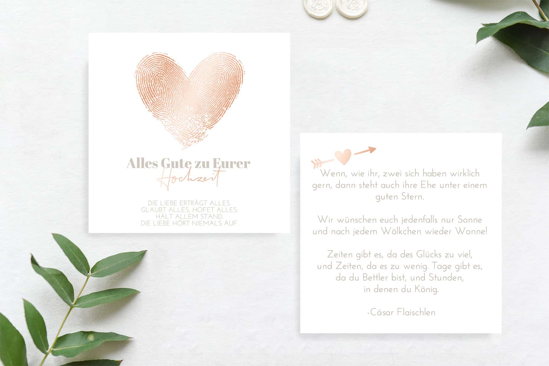 Hochzeitsgrüße - Glückwünsche - Hochzeitsplaza Kartenshop