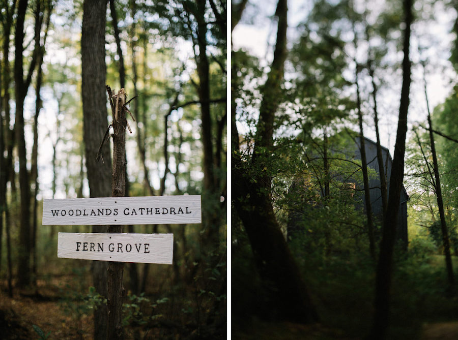 Die Freiluftkirche im Wald war die perfekte Kulisse für die Hochzeit der beiden