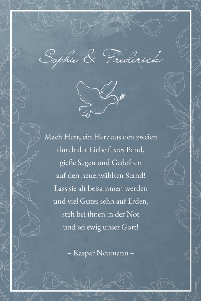 Segenswünsche - Segenswünsche auf einer Karte - Hochzeitsplaza Kartenshop